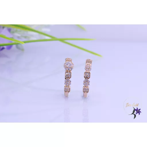 Babi goldfilled duó gyűrű apró fehér kövekkel-18K 
