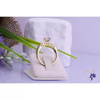   Égine goldfilled eljegyzési gyűrű " Iloveyou" felirattal-14K 