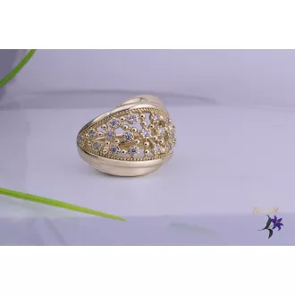   Britta goldfilled csipkemintás apró cirkónia kövekkel díszített " egyedi darab "-14K 