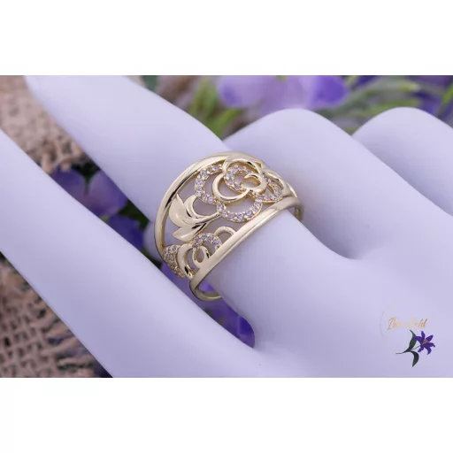 Dalla goldfilled indamintás egyedi dizájn gyűrű-14K 