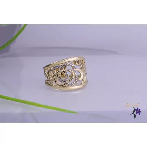 Dalla goldfilled indamintás egyedi dizájn gyűrű-14K 