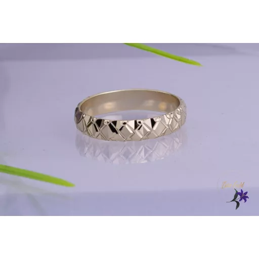 Émi goldfilled metszett karikagyűrű -14K 