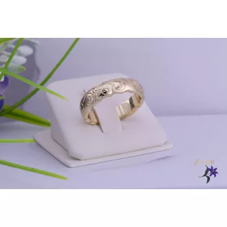 Gemma goldfilled metszett indamintás karikagyűrű-14K 