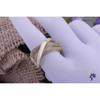   Gerda goldfilled többrétegű ,egymást keresztező szálakból álló gyűrű -14K 