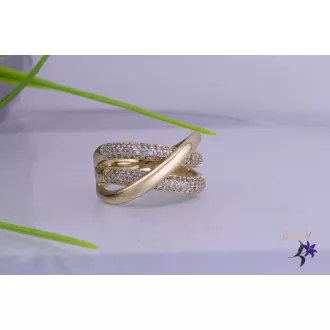   Gerda goldfilled többrétegű ,egymást keresztező szálakból álló gyűrű -14K 