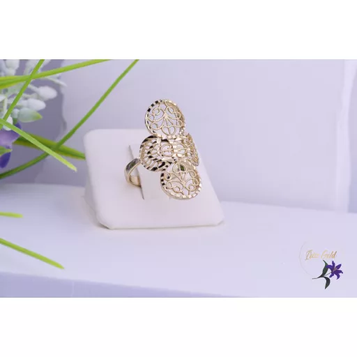 Jaina goldfilled különleges dizájn forma indás áttört filligrán mintázat-14K 