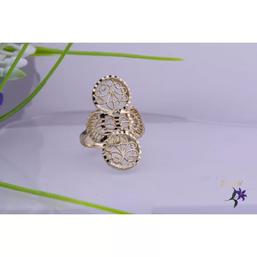 Jaina goldfilled különleges dizájn forma indás áttört filligrán mintázat-14K 