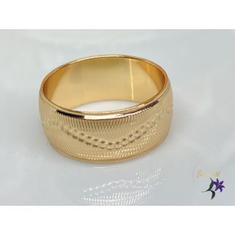 Argos gold antiallergén metszett, széles karikagyűrű 18K