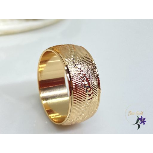 Argos gold antiallergén metszett, széles karikagyűrű 18K