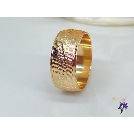 Argos gold antiallergén metszett, széles karikagyűrű 18K
