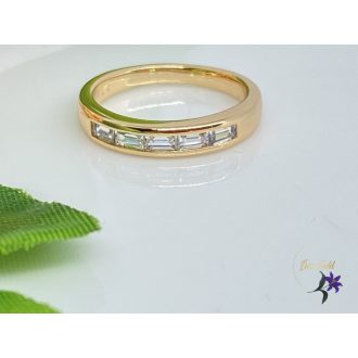   Reni gold antiallergén tini gyűrű cirkónia kövekkel, kis méretű 18K- fehér