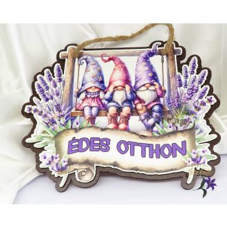 Fali dekor tábla levendulás " Édes otthon "