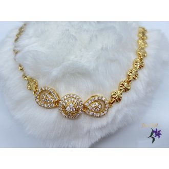   Daniella gold antiallergén metszett karkötő tűcirkónia díszítéssel 18K
