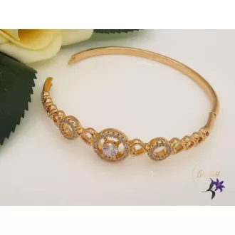 Afroza gold antiallergén karperec cirkónia kővel 18K