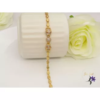   Cserne goldfilled antiallergén karkötő cirkóniaköves kobrafejjel 18K