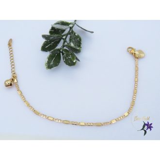 Gold filled váltott szemes karlánc-18k 