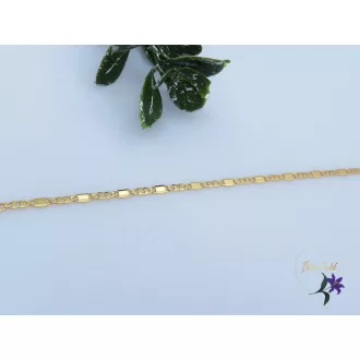 Gold filled váltott szemes karlánc-18k 