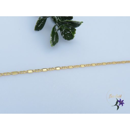Gold filled váltott szemes karlánc-18k 