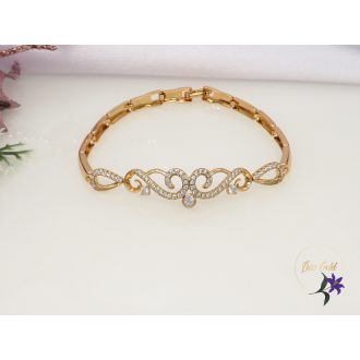 Laura gold filled középen  mintás karkötő-18K