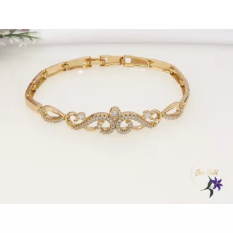 Laura gold filled középen  mintás karkötő-18K