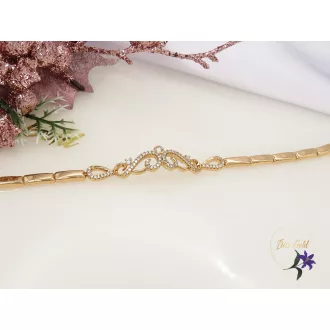 Laura gold filled középen  mintás karkötő-18K