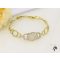 Arnika Gold filled nagy sejtmintás gyönyörű karkötő-14K