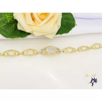   Arnika Gold filled nagy sejtmintás gyönyörű karkötő-14K