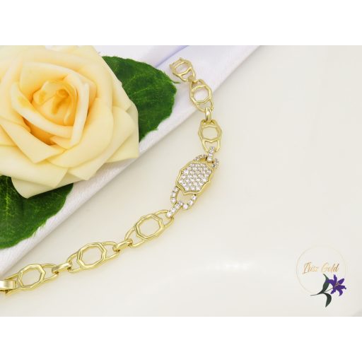 Arnika Gold filled nagy sejtmintás gyönyörű karkötő-14K