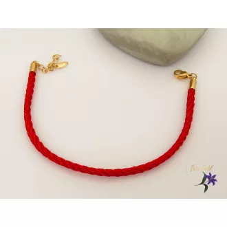 Xuping 18 cm-piros sodrott karkötő -18K 