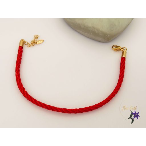 Xuping 18 cm-piros sodrott karkötő -18K 