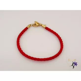 Xuping 18 cm-piros sodrott karkötő -18K 