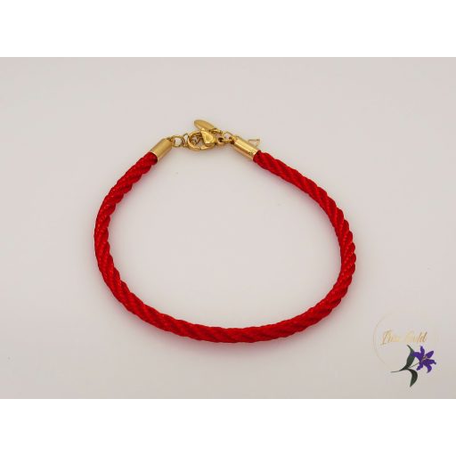 Xuping 18 cm-piros sodrott karkötő -18K 