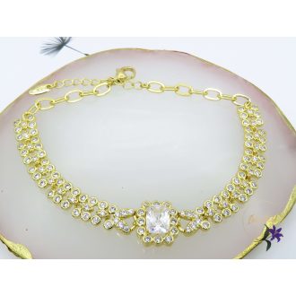Elza elegáns köves karkötő -14K