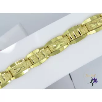 Evelin széles metszett karkötő-14K