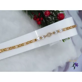 Meike XP elegáns fehér köves karkötő- 18K 