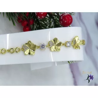 Stella XP mesés virágos karkötő -14K 