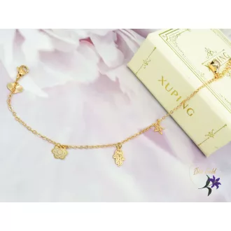   Vilja gold filled vékony karlánc Fatima keze csüngővel-18K