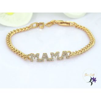Kira antiallergén "Mama" feliratos karkötő-18K
