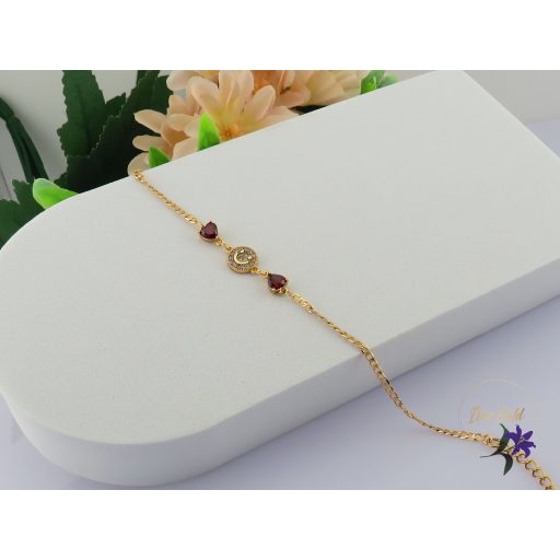 Anicéta antiallergén karlánc kis piros szívecskével-18K 