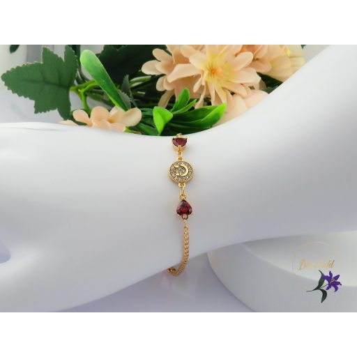 Anicéta antiallergén karlánc kis piros szívecskével-18K 