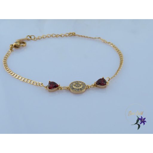 Anicéta antiallergén karlánc kis piros szívecskével-18K 