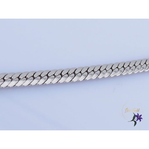 Zsanka antiallergén tömörszemes karkötő-rodium 