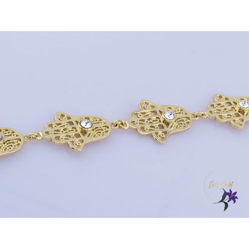 Fatima keze antiallergén köves karkötő-14K 