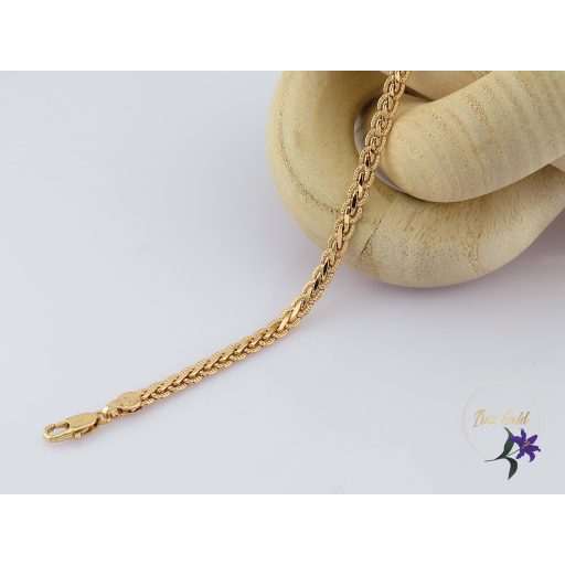 Netta 21 antiallergén csavart szemes karkötő-18K 