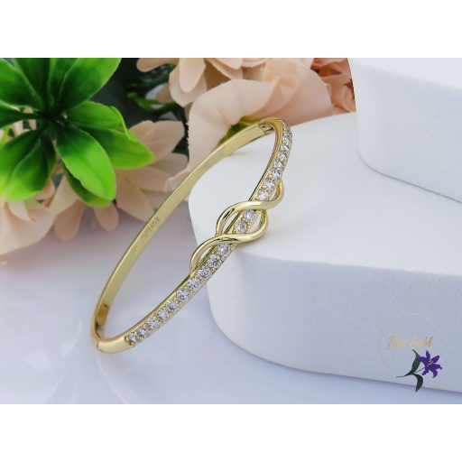 Meri antiallergén nyitható karperec kis kövekkel-14K 