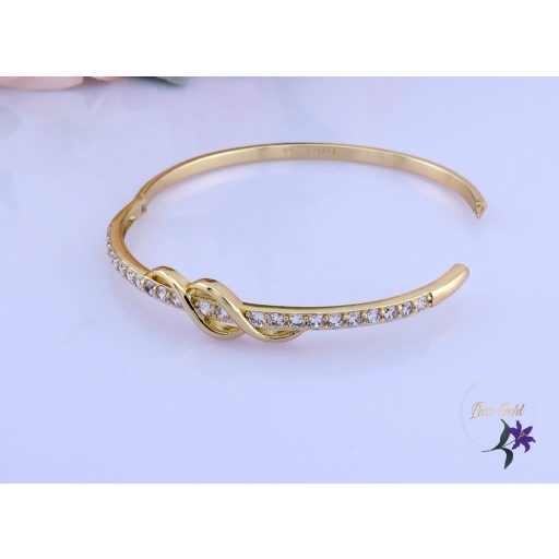 Meri antiallergén nyitható karperec kis kövekkel-14K 