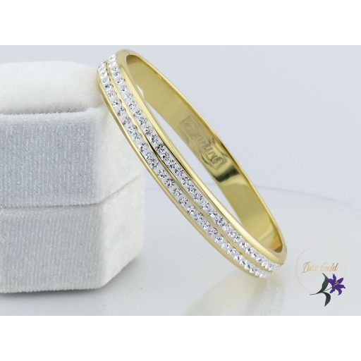 Nóra antiallergén nyitható karperec apró cirkon kövekkel-14K 