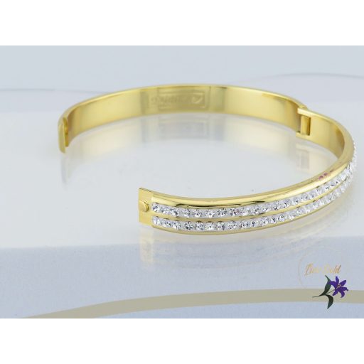 Nóra antiallergén nyitható karperec apró cirkon kövekkel-14K 