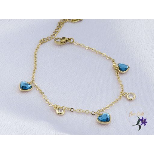 Ari antiallergén kristályköves elegáns karkötő-14K 