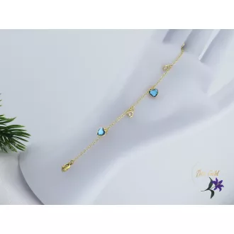 Ari antiallergén kristályköves elegáns karkötő-14K 